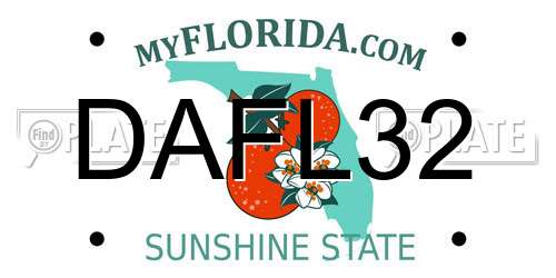 DAFL32 Florida License Plate