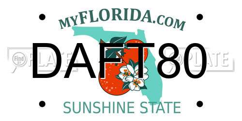 DAFT80 Florida License Plate