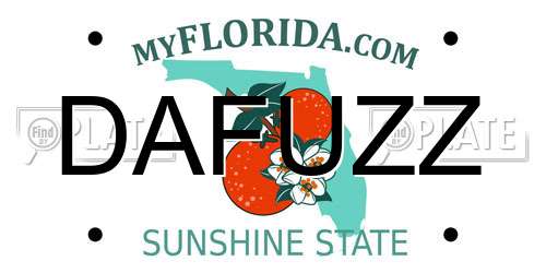 DAFUZZ Florida License Plate