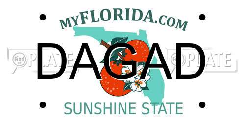 DAGAD Florida License Plate