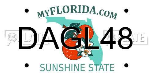 DAGL48 Florida License Plate