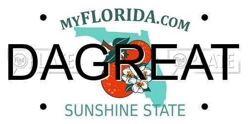 DAGREAT Florida License Plate