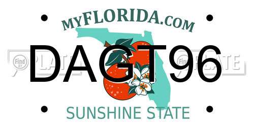 DAGT96 Florida License Plate