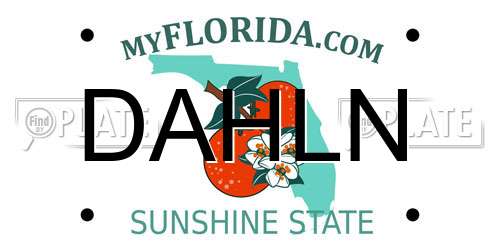 DAHLN Florida License Plate