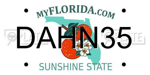 DAHN35 Florida License Plate