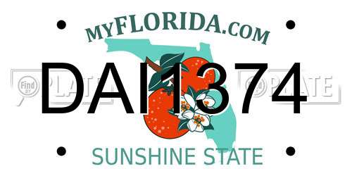 DAI1374 Florida License Plate