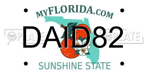 DAID82 Florida License Plate