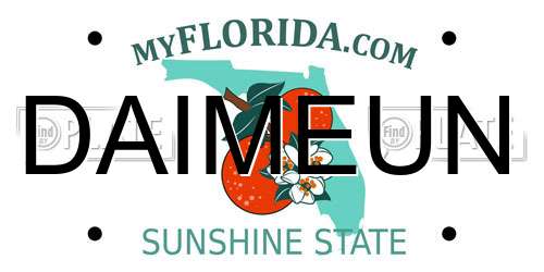 DAIMEUN Florida License Plate