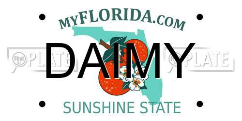 DAIMY Florida License Plate