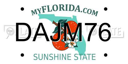 DAJM76 Florida License Plate
