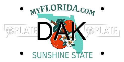 DAK Florida License Plate