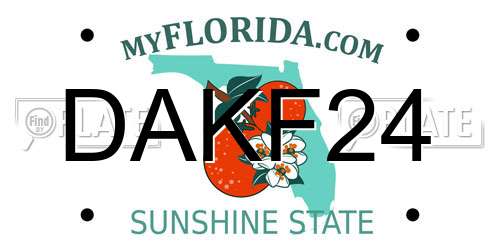 DAKF24 Florida License Plate