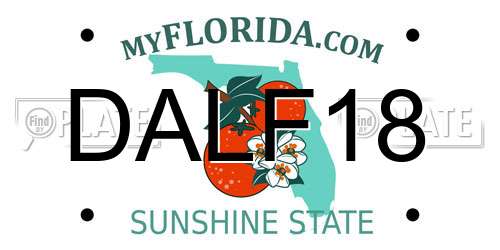 DALF18 Florida License Plate