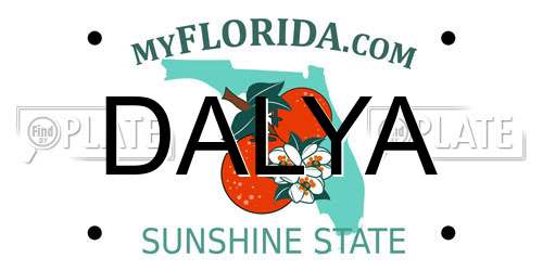 DALYA Florida License Plate