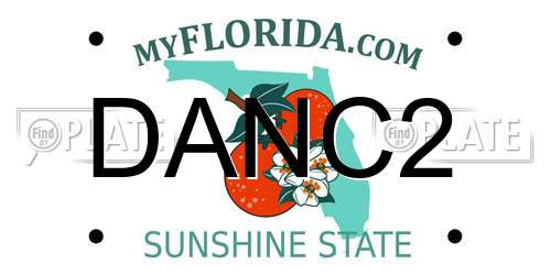 DANC2 Florida License Plate