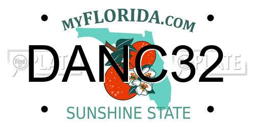 DANC32 Florida License Plate