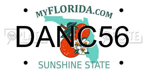 DANC56 Florida License Plate