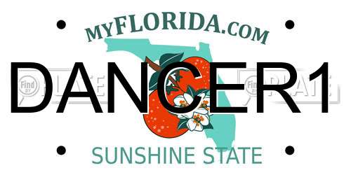 DANCER1 Florida License Plate
