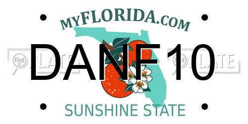 DANF10 Florida License Plate