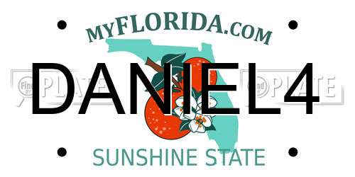 DANIEL4 Florida License Plate