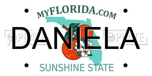 DANIELA Florida License Plate