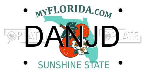 DANJD Florida License Plate