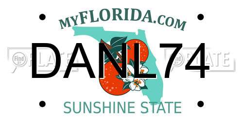 DANL74 Florida License Plate