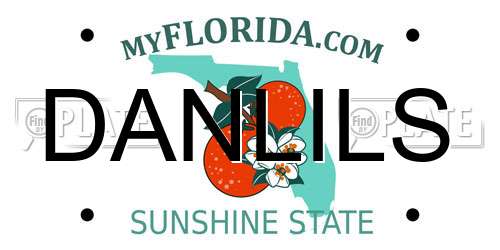 DANLILS Florida License Plate