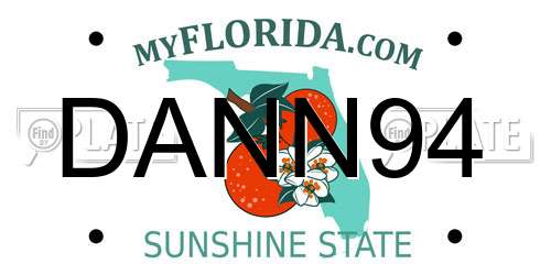 DANN94 Florida License Plate