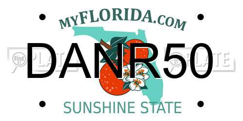 DANR50 Florida License Plate