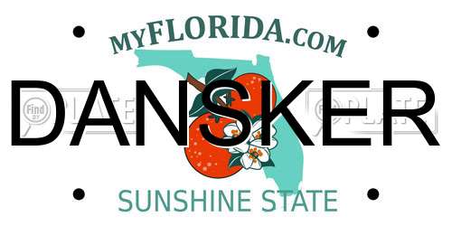 DANSKER Florida License Plate