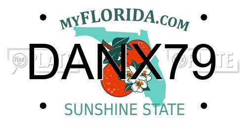DANX79 Florida License Plate