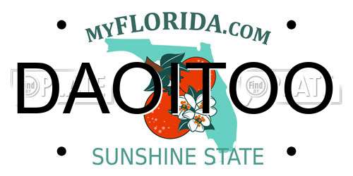 DAOITOO Florida License Plate