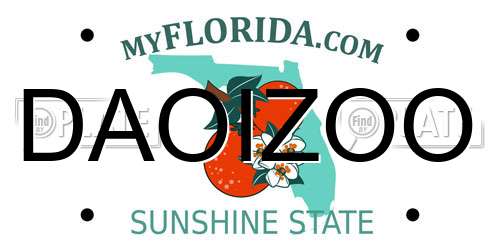 DAOIZOO Florida License Plate