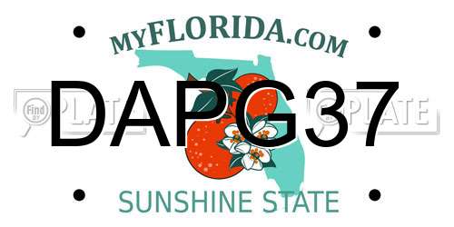 DAPG37 Florida License Plate