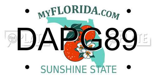 DAPG89 Florida License Plate