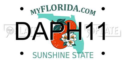 DAPH11 Florida License Plate