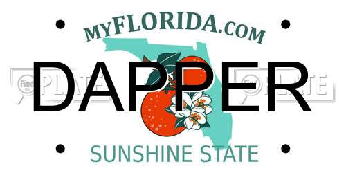 DAPPER Florida License Plate