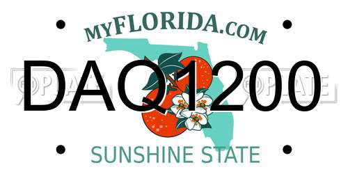 DAQ1200 Florida License Plate