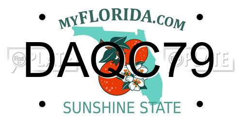 DAQC79 Florida License Plate