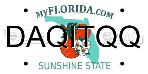 DAQITQQ Florida License Plate