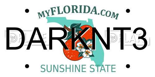 DARKNT3 Florida License Plate