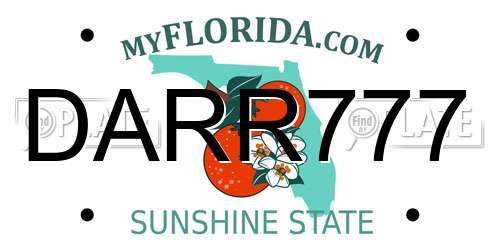 DARR777 Florida License Plate