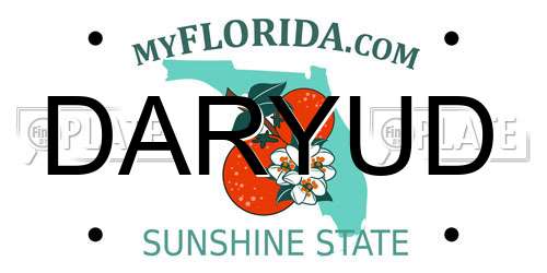 DARYUD Florida License Plate