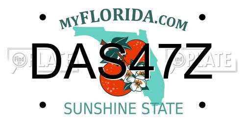 DAS47Z Florida License Plate