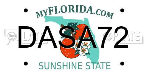 DASA72 Florida License Plate