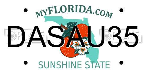 DASAU35 Florida License Plate