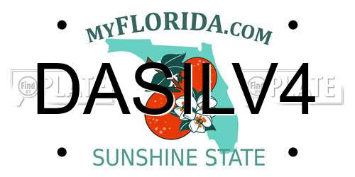 DASILV4 Florida License Plate