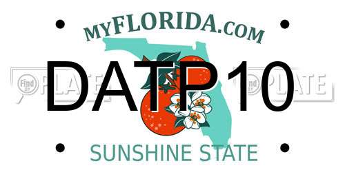 DATP10 Florida License Plate