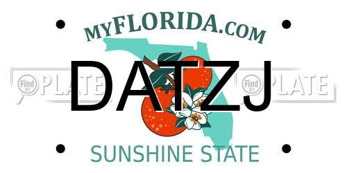 DATZJ Florida License Plate